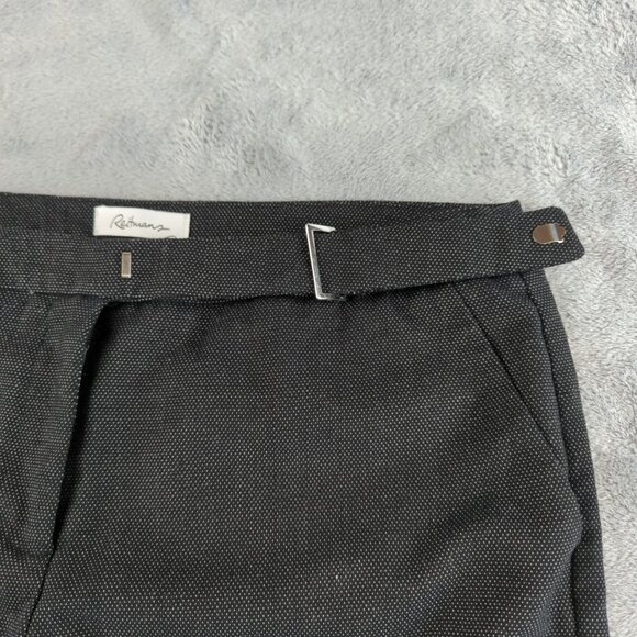 Reitmans Pants Womens 10 Petite Black White Cropped Dress Trousers Slim Fit Work - Picture 3 of 12